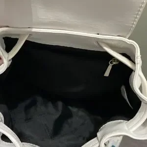 Longchamp | Bags | Pillage White Leather Longchamp Logo 